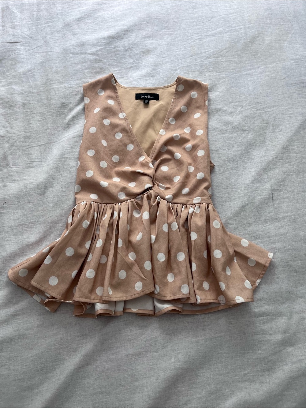 Polka Dot Peplum Tank